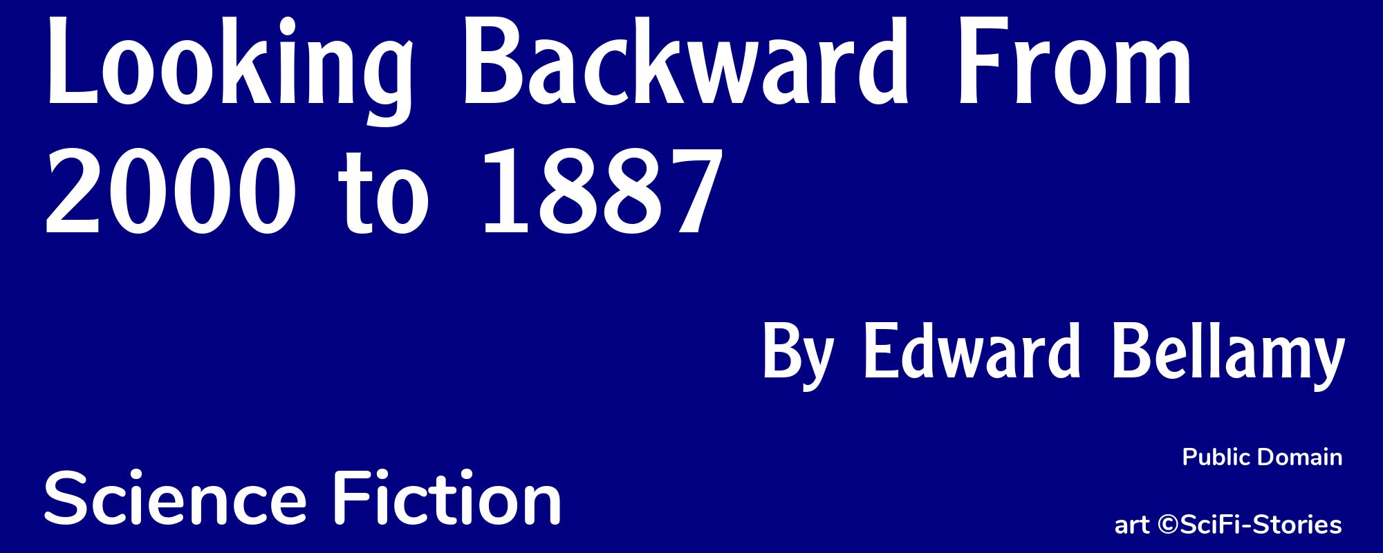 Looking Backward From 2000 to 1887 - Cover